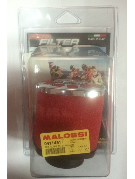 RED FILTER MALOSSI E14 X 35.5 DRITTO